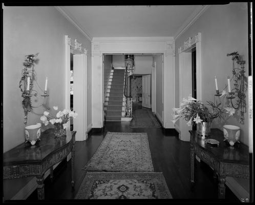 Mrs. Silas Mason; interior of home, foyer