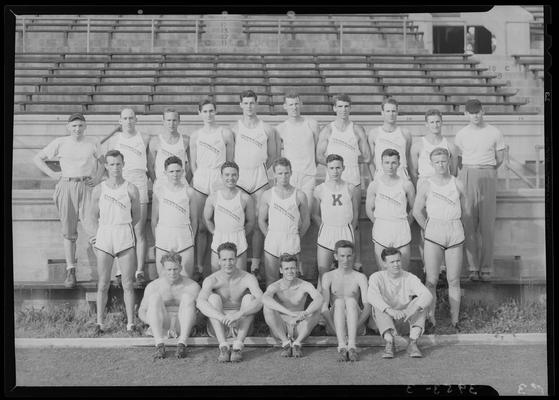 University of Kentucky Track Team (1939 Kentuckian), track team with coach