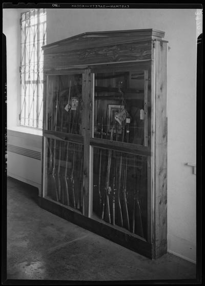 Blue Licks Memorial Park; display case with rifles