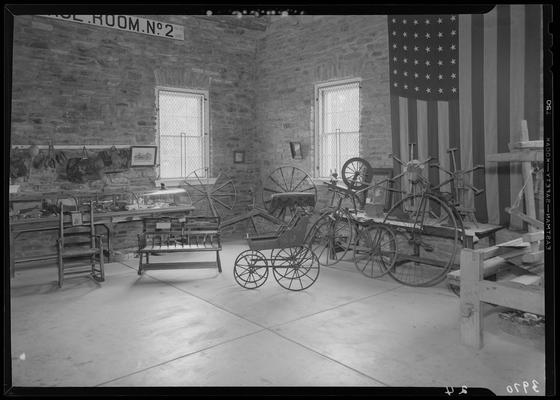 Blue Licks Memorial Park; room with bikes, spinning wheels