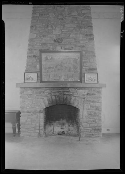 Blue Licks Memorial Park; interior, fireplace