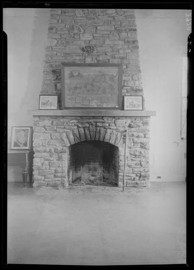 Blue Licks Memorial Park; interior, fireplace
