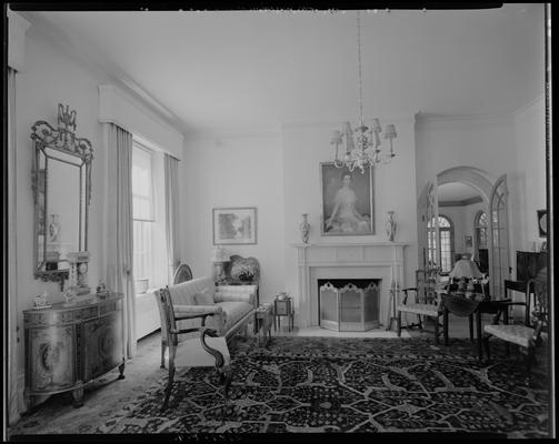 Runnymede Farm; Senator John M. Camden, interior of home, sitting room