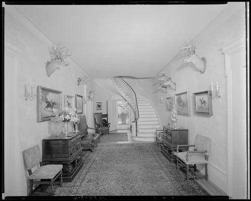 Runnymede Farm; Senator John M. Camden, interior of home, foyer and staircase