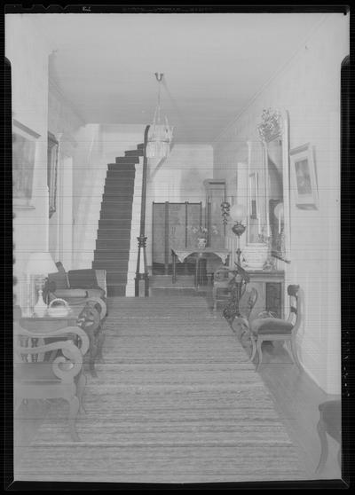 Avon Farm; (Mrs. Eli Simpson), interior of home, foyer and staircase