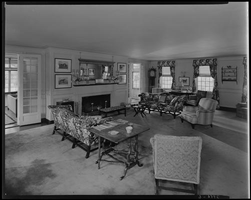 Hal Price Headley; interior of home, living room