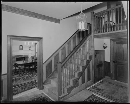Buck Pond; interior of home, foyer and staircase