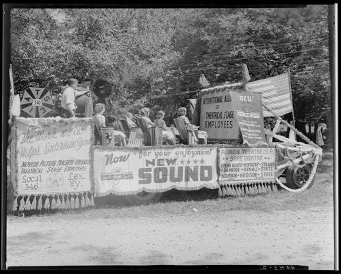 Labor Day Parade, Moving Picture Machine Operators float. 