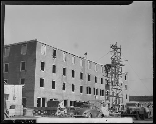 Campus Scenes; (1939 Kentuckian) (University of Kentucky), exterior, building under construction by 