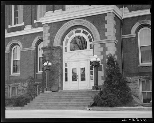 Campus Scenes; (1939 Kentuckian) (University of Kentucky), exterior, steps leading to unmarked building entrance