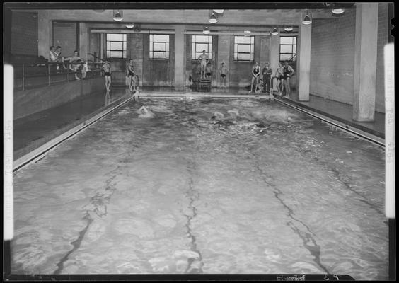 Swimming Team; (1939 Kentuckian) (University of Kentucky); members in and out of pool