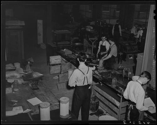 Miscellaneous (1939 Kentuckian) (University of Kentucky); group of men in a workshop