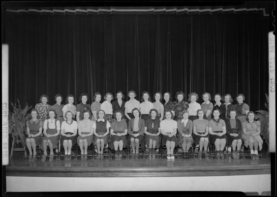 Versailles High School, Glee Club; members on stage for group portrait