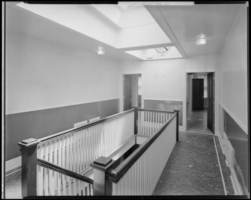 Franklin Pioneer Corporation Building, 139 North Limestone; interior, view of hallway and staircase