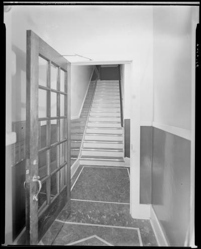 Franklin Pioneer Corporation Building, 139 North Limestone; interior, view of foyer and staircase