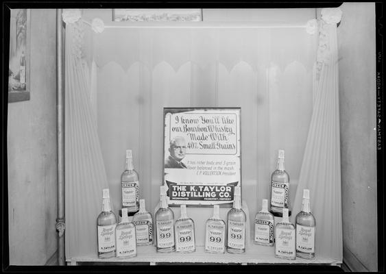 The K. Taylor Distilling Company (of Frankfort, Kentucky); liquor product display