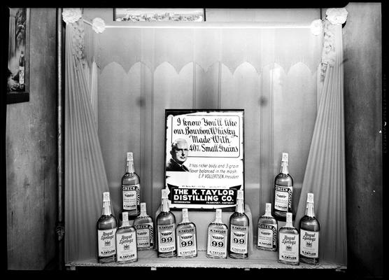 The K. Taylor Distilling Company (of Frankfort, Kentucky); liquor product display