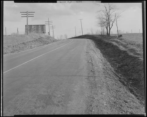 Stoll, Muir, Townsend & Park (attorneys, lawyers); post automobile accident photos requested by Gale Mohney; wreck on Richmond Road between Meyers (attorney George Ross) and Romanoff (attorney McCann); plate 2, view of Richmond Road