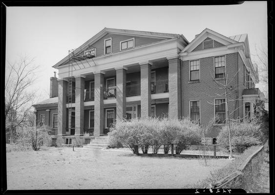 Pope Houses, US Senator John Pope; Joel Higgins, mansion; Slam Marrs; exterior view of a large 2-story (2 story) house (mansion)