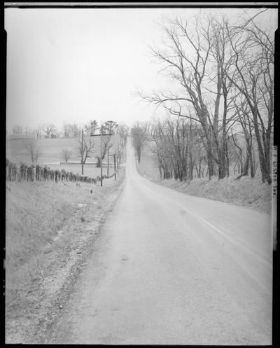 Aetna Casualty & Surety Company; road views on Old Frankfort Pike, post accident scene photos