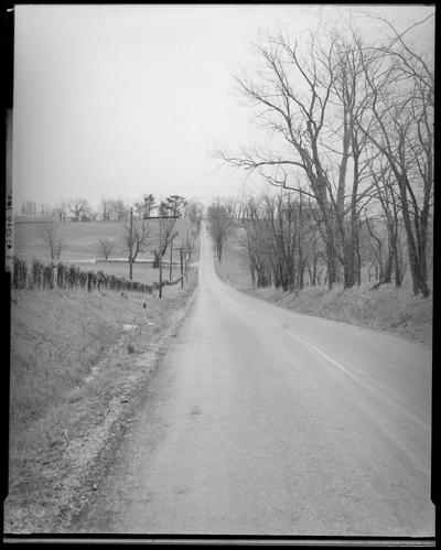 Aetna Casualty & Surety Company; road views on Old Frankfort Pike, post accident scene photos