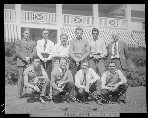 University of Kentucky Golf Team (1940 Kentuckian) (University of Kentucky); team group portrait