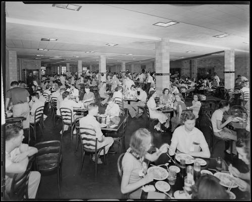 College Catering Company (corner of South Limestone and Euclid, in Student Union Building), interior view of cafe with diners