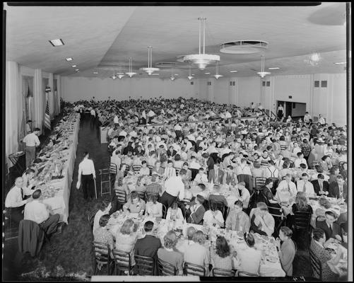 College Catering Company (corner of South Limestone and Euclid, in Student Union Building); banquet hall, hall filled to capacity with people