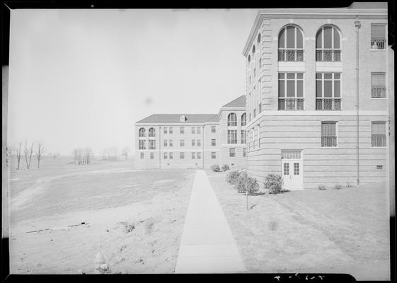 Veterans Hospital; exterior view of building