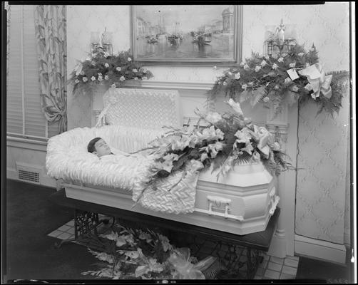 Nelson Ray Kaltenbach; corpse, young boy in a casket for viewing