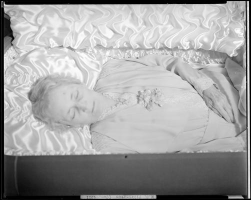 Mollie Shelton Pilkington; corpse, close-up head shot
