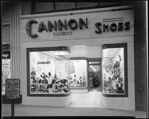 Cannon Shoe Company, 152 West Main; exterior window display