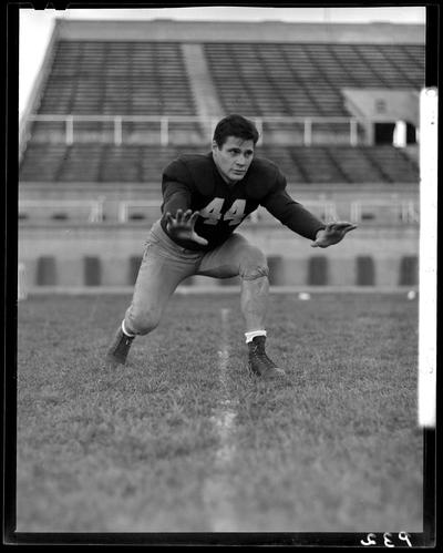 Football, (1940 Kentuckian) (University of Kentucky); Varsity Team, individual player, number 44 (no. forty-four)