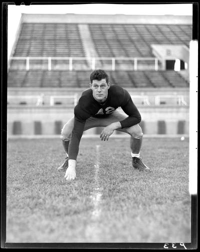 Football, (1940 Kentuckian) (University of Kentucky); Varsity Team, individual player, number 42 (no. forty-two)