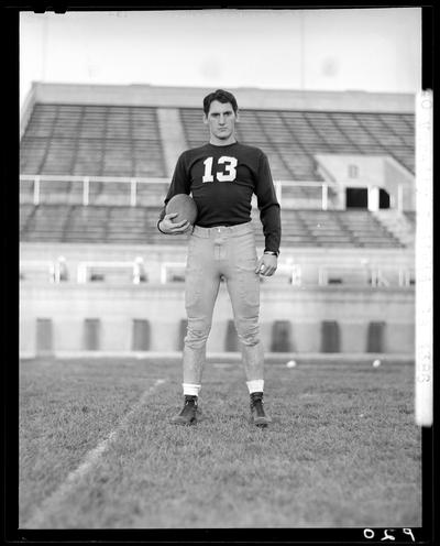 Football, (1940 Kentuckian) (University of Kentucky); Varsity Team, individual player, number 13 (no. thirteen)