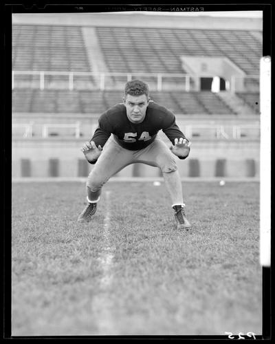 Football, (1940 Kentuckian) (University of Kentucky); Varsity Team, individual player, number 54 (no. fifty-four)