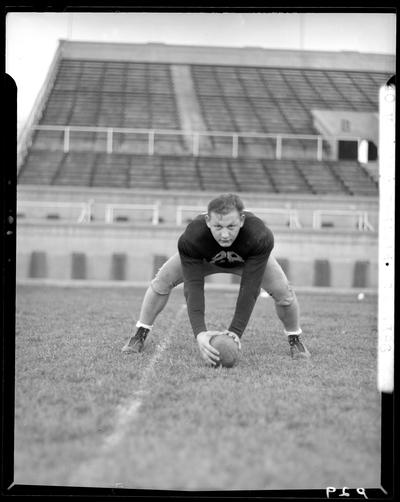 Football, (1940 Kentuckian) (University of Kentucky); Varsity Team, individual player, number 28 (no. twenty-eight)