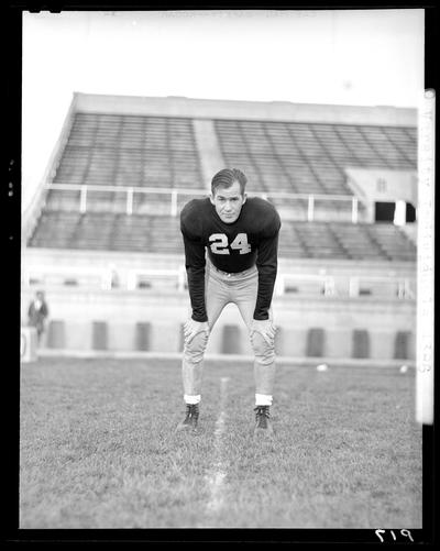 Football, (1940 Kentuckian) (University of Kentucky); Varsity Team, individual player, number 24 (no. twenty-four)