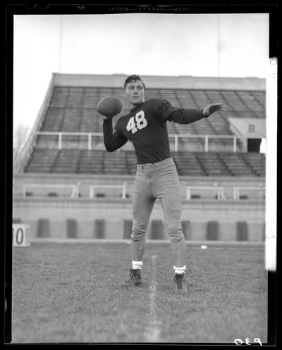 Football, (1940 Kentuckian) (University of Kentucky); Varsity Team, individual player, number 48 (no. forty-eight)