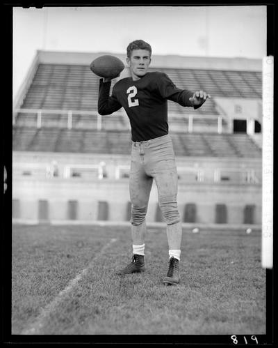 Football, (1940 Kentuckian) (University of Kentucky); Varsity Team, individual player, number 2 (no. two)