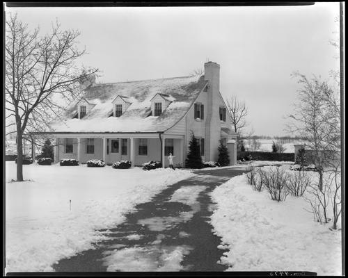 Mrs. Royce G. Martin; exterior view of house and driveway
