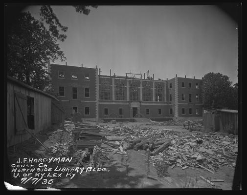 J.F. Hardyman Construction Company; north and west sides of University of Kentucky library building