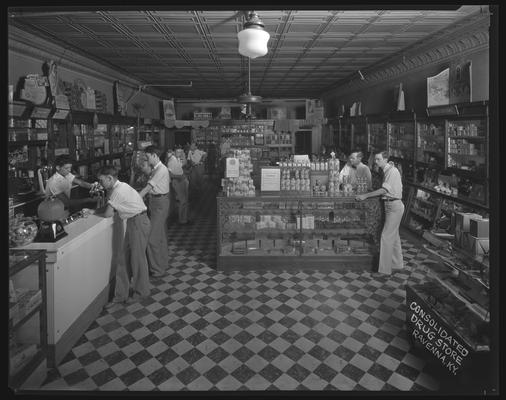 Consolidated Drug Store (soda fountain, candy counter); Ravenna, Kentucky