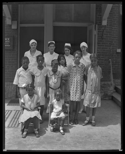 St. Joseph's Hospital, 544 West Second (2nd) Street; group of an African-American children