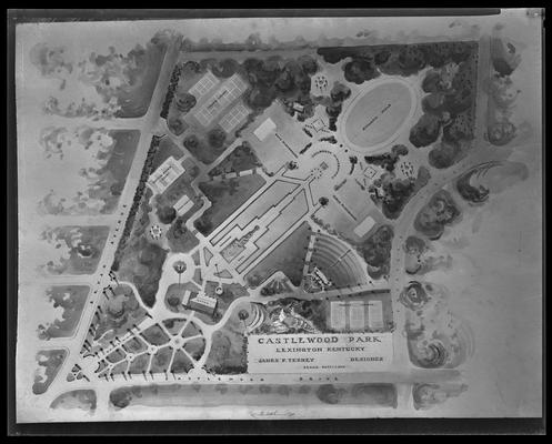Map, drawing of Castlewood Park (James F. Terney)