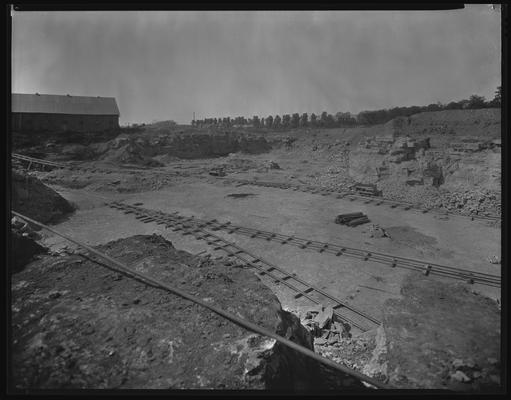 Central (Kentucky) Rock Company quarry, handcart tracks (Old Frankfort Pike?)