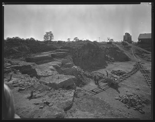 Central (Kentucky) Rock Company quarry, handcart tracks ( (Old Frankfort Pike?)