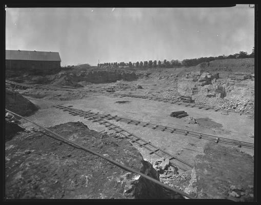 Central (Kentucky) Rock Company quarry, handcart tracks (Old Frankfort Pike?)