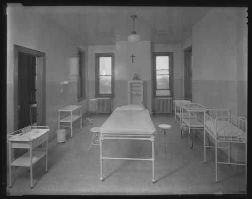 St. Joseph's Hospital, 544 West Second (2nd) Street; interior of patient's room