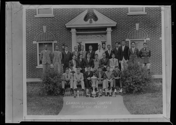 Lambda Chi Sigma, 1931-1932 Chapter (with trophy)